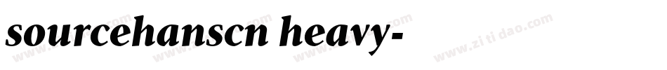 sourcehanscn heavy字体转换